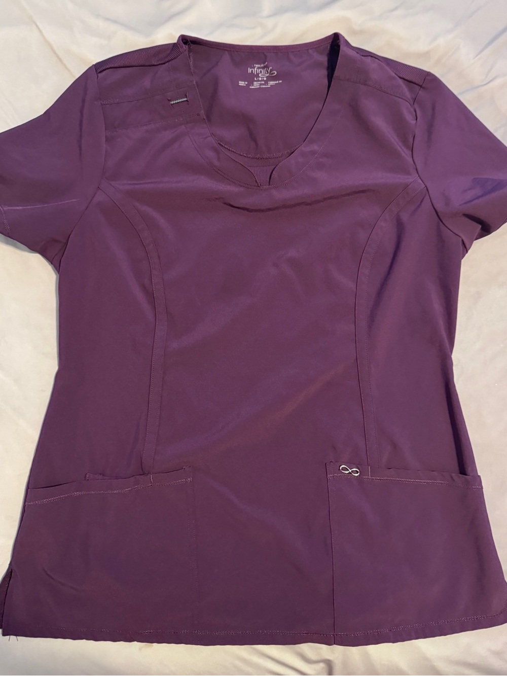 Infinity by Cherokee Women's Plum V-Neck Scrub Top
